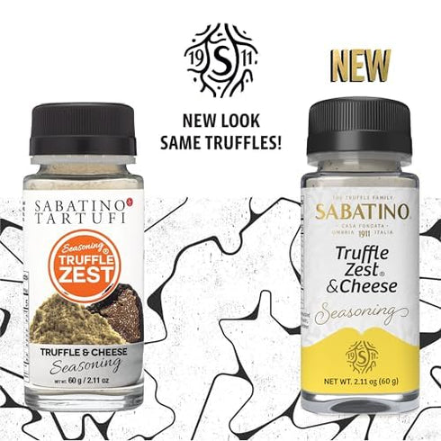 Sabatino Tartufi Truffle Zest Seasoning, Truffle & Cheese, The Original All Natural Gourmet Truffle Powder, Vegetarian Friendly, Black Truffles, L...