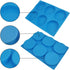 6-Cavity Large Cake Molds Silicone Round Disc Resin Coaster Mold Non-Stick Baking Molds, Mousse Cake Pan, French Dessert, Candy, Soap (Blue)...