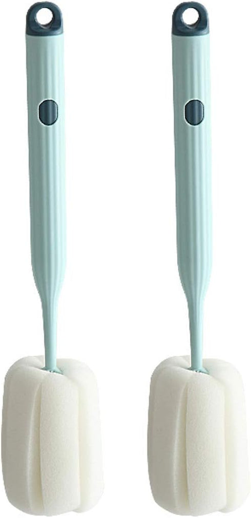 Bottle Soft Brush -2Pcs Sponge Bottle Brush Soft and Easy to Clean, Baby Bottle Sponge Brush Can Effectively Remove The Stain Residue On The Botto...
