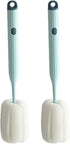 Bottle Soft Brush -2Pcs Sponge Bottle Brush Soft and Easy to Clean, Baby Bottle Sponge Brush Can Effectively Remove The Stain Residue On The Botto...
