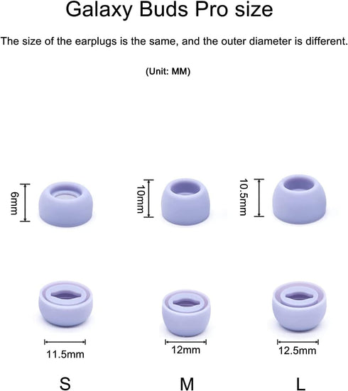 Adhiper Silicone Earbuds Replacement Buds Pro Earbuds Earmuffs Earbuds Compatible for Samsung Galaxy Buds Pro Earbuds/SML Silicone Earbuds 3 Sizes...