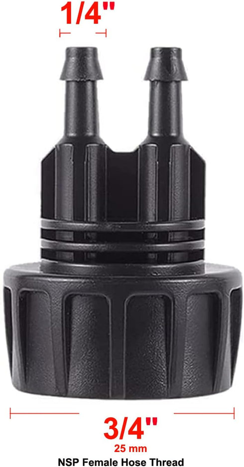 1/4 Inch Drip Irrigation Tubing to Faucet Adapter Connector, 2 Way Y Splitter for 3/4" Inch Garden Hose to 1/4 Inch Drip Irrigation Hose...