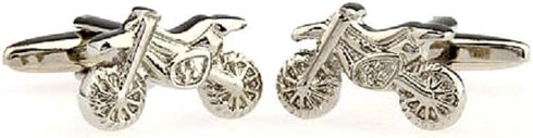 Motorcycle Bike Off Road Dirt Pair of Cufflinks in a Presentation Gift Box & Polishing Cloth...