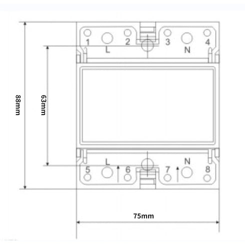 Electric Meter, KWh Meter, Single Phase 4P LED DIN-rail Electricity Power Consumption Wattmeter Energy Meter, 10-40A...