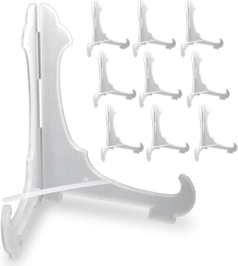 Clear Frosted Plastic Economy Easels with Locking Bar 7 Inch (Pack of 10)...