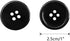 100pcs 1 Inch 25mm Black Resin Buttons Sewing Flatback Buttons Round Shape 4 Holes Craft Buttons for DIY Decoration Clothes Arts Crafts...