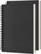 DSTELIN Blank Spiral Notebook, 2-Pack, Soft Cover, Sketch Book, 100 Pages / 50 Sheets, 7.5 inch x 5.1 inch, 100GSM, (Black)...
