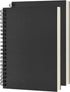 DSTELIN Blank Spiral Notebook, 2-Pack, Soft Cover, Sketch Book, 100 Pages / 50 Sheets, 7.5 inch x 5.1 inch, 100GSM, (Black)...