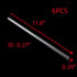 10mm OD Clear Rigid Tubing Plastic Test Tubes 7mm ID, 300mm Length, Pack of 6...