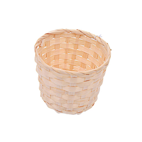 SAFIGLE Bamboo Desk Paper Wastebasket Straw Basket Weaving Organizer Bamboo Storage Basket Rattan Trash Can Pantry Wicker Baskets Wicker Storage S...