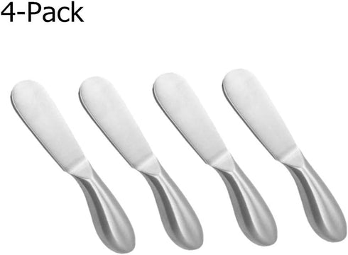4 Pcs Spreader Knife Set, Stainless Steel Multipurpos Cheese and Butter Spreader Knives...