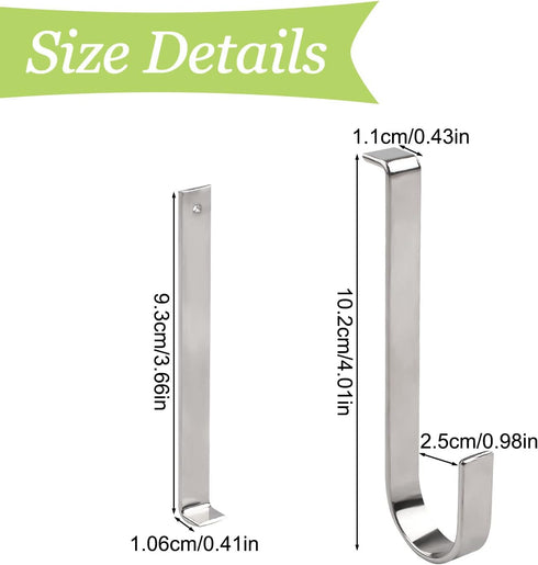 Vinyl Siding Hangers, 10PCS Heavy Duty Stainless Steel Low Profile No Hole Hanger Vinyl Siding Hooks No Damage No Drill Hook for Hanging Outside H...