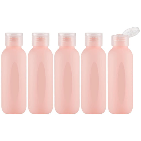 3.4 oz Travel Bottles for Toiletries, Empty Plastic Shampoo Bottle (5PCS) Small Size Container Tsa Approved (100ml, Pink)...