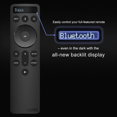 OEM Replacement Bluetooth Backlit Display Sound Bar Remote Controller for Vizio 2.1 5.1 Home Theater Sound Bar, Vizio Channel Soundbar System and ...
