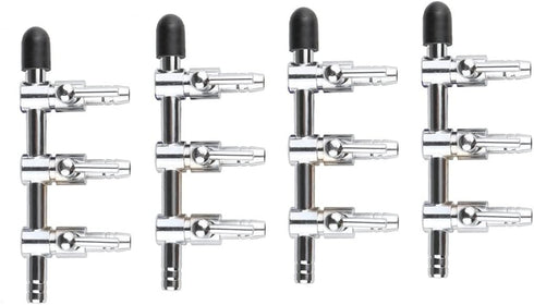 Aquarium Fish Tank Air Flow Control Lever Pump 3 Way Inline Manifold Air Flow Pump Tubing Splitter Lever Control Valve 4-Pack...