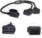 Vgate 16 Pin OBD2 OBDII Diagnostic Extender Splitter Extension Cable Male to Dual Female Y Cable, 19 inches...