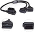 Vgate 16 Pin OBD2 OBDII Diagnostic Extender Splitter Extension Cable Male to Dual Female Y Cable, 19 inches...