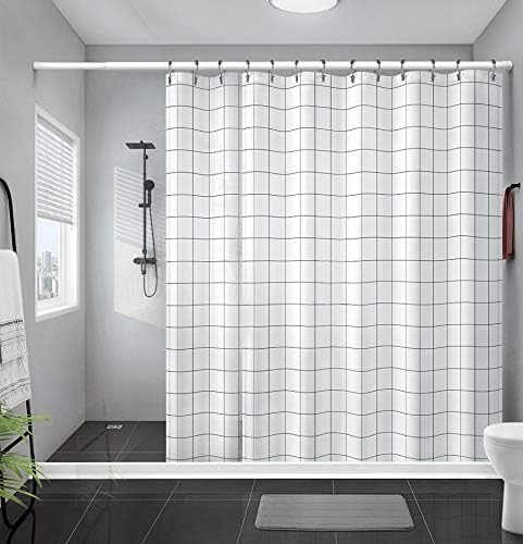 Goowin Shower Curtain Hooks, 12 Pcs Shower Curtain Rings, Stainless Steel Shower Curtain Hooks Rings Rust Proof, Smooth Sliding Anti-Drop Double S...