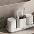 Toothbrush Holder Toothpaste Dispenser for Bathroom Vanity Organizer Countertop, 2 Bathroom Cups, Electric Toothbrush Holder, Kids Bathroom Decor ...