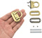 HAHIYO Flip Purse Closure Turn Locks Clip Clasp Easy Install with Online Instructions Picture for Wallet Briefcase Clutch Handbag 1.65 Inch Length...