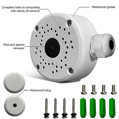 (New Upgrade) Security Camera Junction Box,Universal IP Camera Mount,Security Camera Bracket Outdoor,Metal Aluminum Waterproof Security Camera Mou...