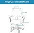 Printed Computer Office Chair Covers, Desk Chair Cover, Task Chair Slip Covers (Grey & Leaves)...