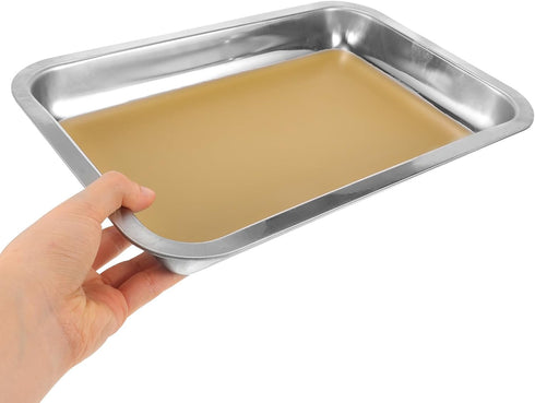 Hemoton Stainless Steel Dissection Tray,Anatomy Tray,Stainless Steel Wax Tray,Wax Dissecting Tray,Metal Wax Tray,Lab Dissecting Pan Dissection Pla...