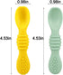 PandaEar 2 Pack Silicone Suction Plates for Baby, Divided Unbreakable Toddler Plate with 2 Pack Spoons for Self Feeding, Babies Utensils Feeding S...