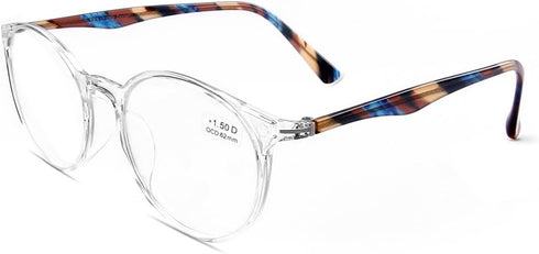 DOOViC Italy Design Fashion Reading Glasses for Women Men Stylish Clear Frames Readers with Case +1.50 Strength...