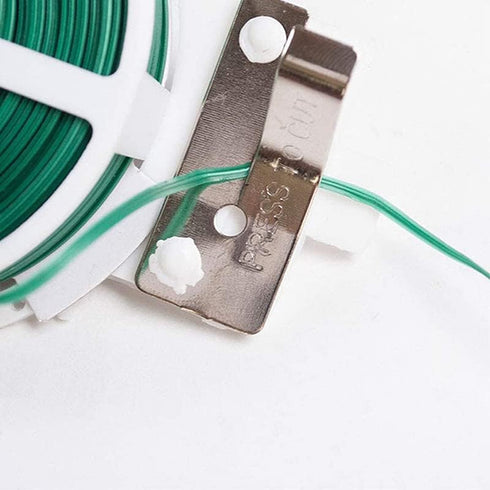 Twist Ties 66 Feet Gardening Wire Plant Green Coated Spool Dispenser Secure Cutter Indoor Outdoor Multifunction Office Organization Tomatoes Vines...