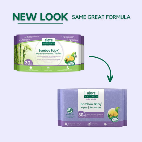 Aleva Naturals Bamboo Baby Travel Wipes - 30ct...
