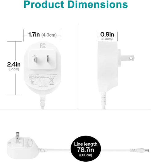 5V Swing Power Cord for Graco Simple Sway, DuoGlider, Glider LX/Elite/Premier/Petite LX, DuetSoothe, DuetConnect LX, Duet Sweetpeace, for Nova Bab...