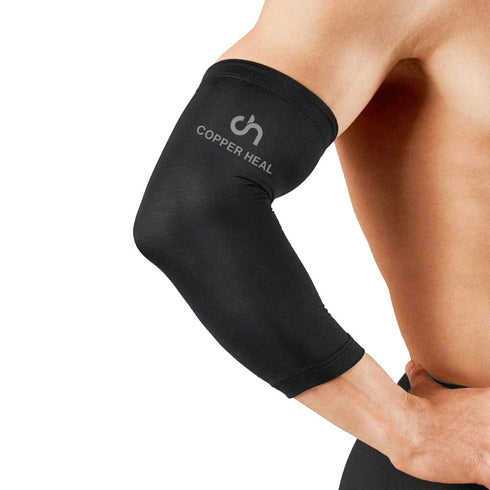 COPPER HEAL Elbow Compression Sleeve - Recovery Elbow Brace GUARANTEED with Highest Copper Infused Content - Support Stiff Sore Muscles and Joints...