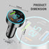 4-in-1 Fast Car Charger,PD/QC3.0/Type C Car Charger Fast Charging,Universal Car Phone Charger Cigarette Lighter USB Charger with Blue LED & Voltme...