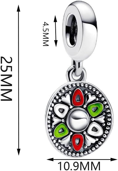 Sombrero Hat Dangle Charm Fit Women Bracelet Necklaces Fashion Gifts 925 Sterling Silver DIY Jewelry...