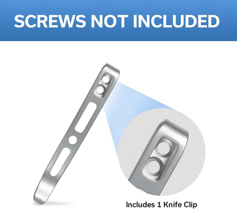 SENCUT Deep Carry Pocket Clip Only Knives, NOT Screws Included, Length: 2.28"(58mm), SA15B (Long Plain)...