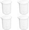 Othmro Measuring Cups 100ml/3.38oz PP Plastic Graduated Beaker Transparent for Lab Kitchen Liquids 4pcs...