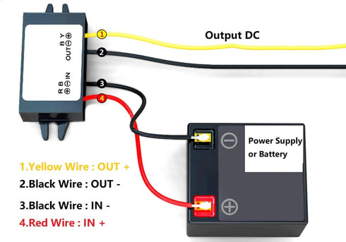 NOYITO DC to DC 5V 2A 3A Converter Buck Module 12V 16V 6V-22V Buck to 5V 3A Max Power Converter IP67 Waterproof with Overcurrent Overheat Short-Ci...