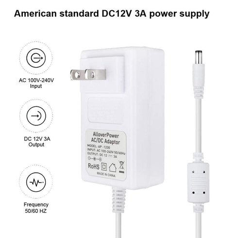 12V 3A Power Cord for 4moms mamaRoo 2/4, for Rockaroo Baby Swing, for mamaroo 2015 Infant Seat Bouncer Replacement AC Adapter Charger...