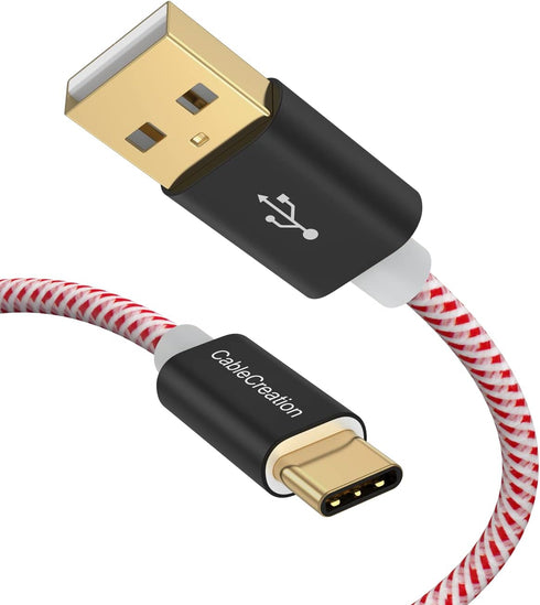 CableCreation Short USB C Cable 1.6 FT, USB A to USB C Cable Braided USB to C Cable Fast Charging Cable 3A 480Mbps Data, Compatible with MacBook A...