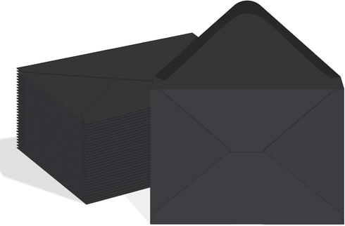 YINUOYOUJIA 50 pack Black Envelopes,5x7 Envelopes V Flap,A7 Invitation Envelopes,envelopes for 5x7 cards,Weddings,Birthday,Baby Shower,postcards,P...