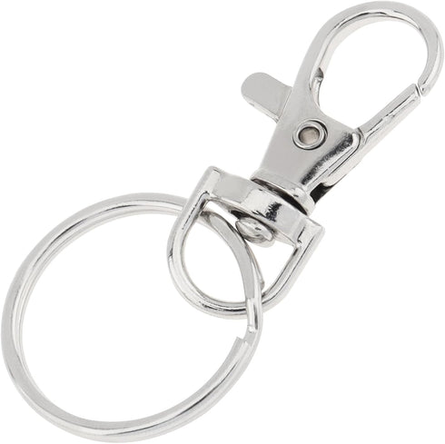 50PCS Metal Lobster Claw Clasp with Key Rings, keychain making kit (Claw Clasp 25pcs+Key Chain Ring 25pcs) for Keychain Clip, Key, Jewelry Making,...