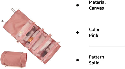 Detachable Cosmefic Bag, 4 IN 1 Removable Portable Toiletry Travel Hanging Makeup Bags Organizer,Bathroom Bag for Shower (Pink)...