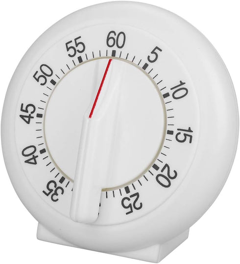 60 Minutes Round Shape Timer, Mechanical Counter Alarm Clock Manual Cooking Ring Timers Home Egg Baking Steaming Convenient Cute Visual Vintage Co...