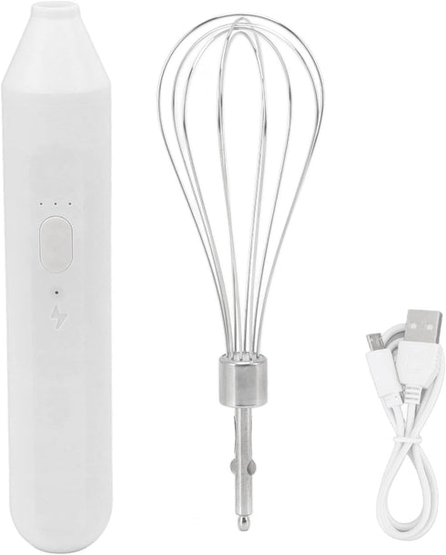 Portable Cordless Electric Egg Beater Handheld USB Charging Milk Frother with Stainless Steel Whisk Electric Milk Frother Cordless Hand Mixer Hand...