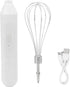 Portable Cordless Electric Egg Beater Handheld USB Charging Milk Frother with Stainless Steel Whisk Electric Milk Frother Cordless Hand Mixer Hand...