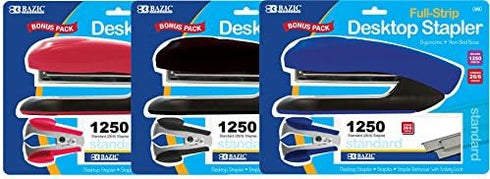 BAZIC Desktop Full Strip Stapler Set...