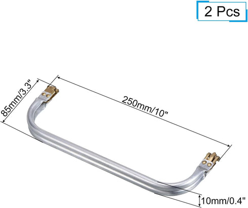 uxcell Metal Purse Frame 2Pcs, 10" Rectangle Lock Frame Kiss Lock Clasp Bag Frame Hardware Replacements for DIY Purse Handle Bag Making Sewing Cra...
