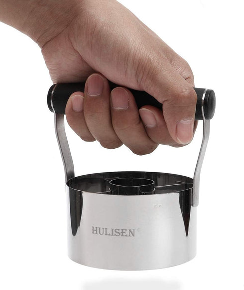 HULISEN Donut Cutter, 3.5 inch Stainless Steel Doughnut Cutter with Soft Grip Handle, and Small Biscuit Cutter, Professional Baking Dough Tools, G...