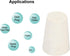 MECCANIXITY Rubber Tapered Plug 11mm to 15mm Solid Test Tubes Bungs Stopper White for Lab Home 24 Pieces...